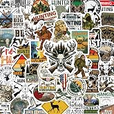 BEATRI Hunting Stickers 50Pcs Waterproof Vinyl Deer Hunting Decor | Non-Repeating Decals, High-Definition Print for Laptop, Luggage, Water Bottle, Journaling & Travel Gear