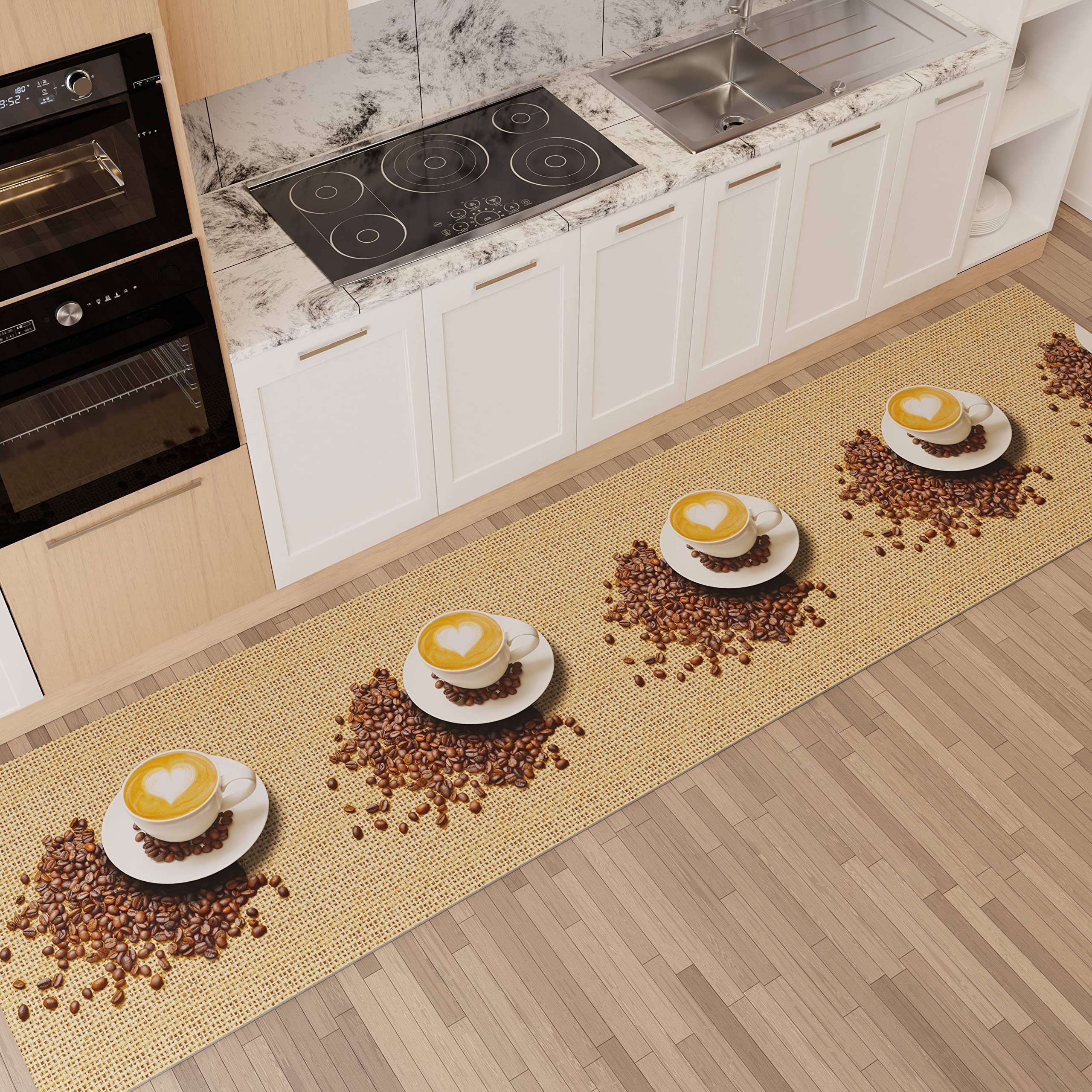 PETTI Artigiani Italiani-Kitchen Rug, Kitchen Rectangualr Rugs, Area Rug, 3D Print Pattern, 100% Made in Italy