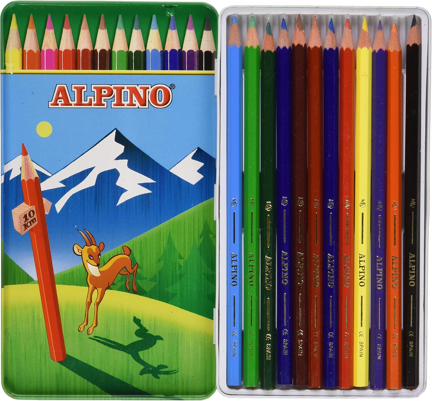 Alpino AL000754 - Set de 12 lápices de colores diferentes: Amazon.es: Oficina y papelería