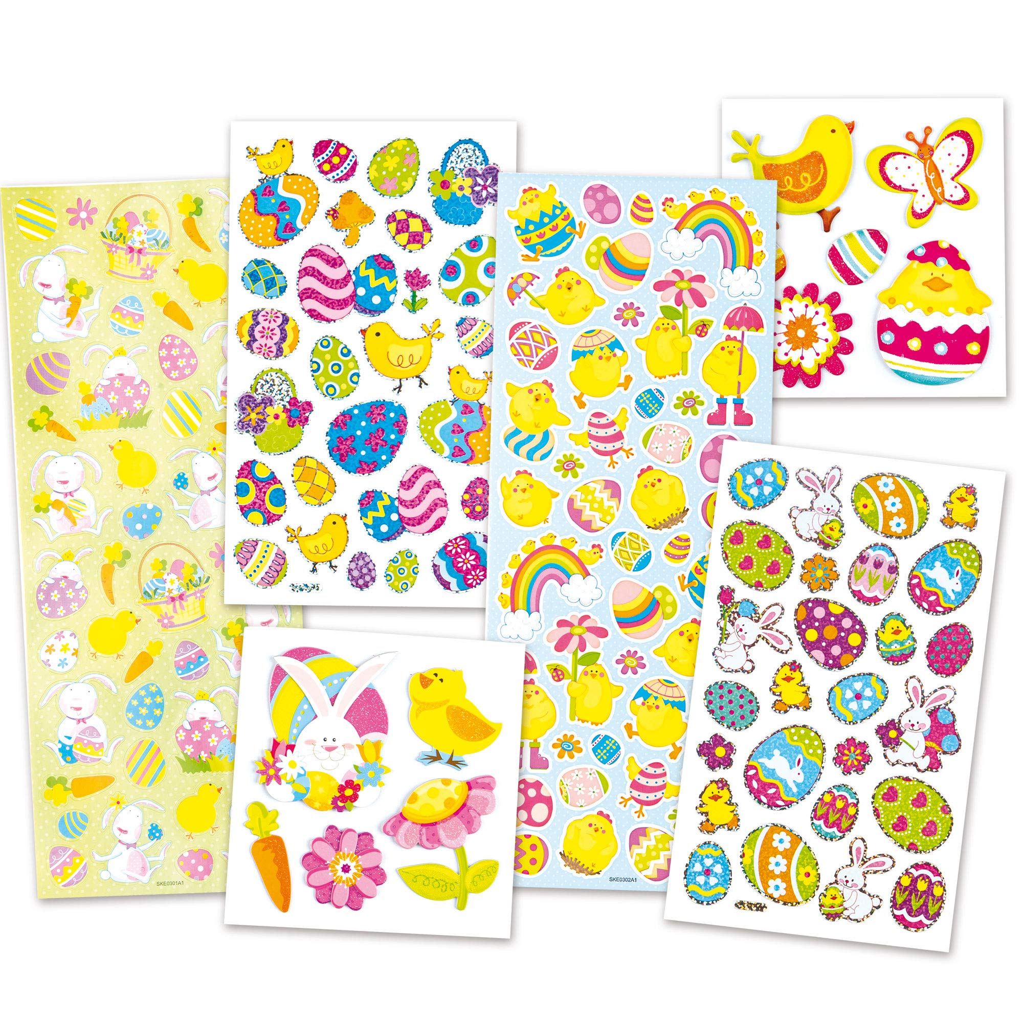 Baker Ross EV741 Easter Sticker Value Pack with Assorted Stickers for Kids Card Making & Crafts (Pack of 240)