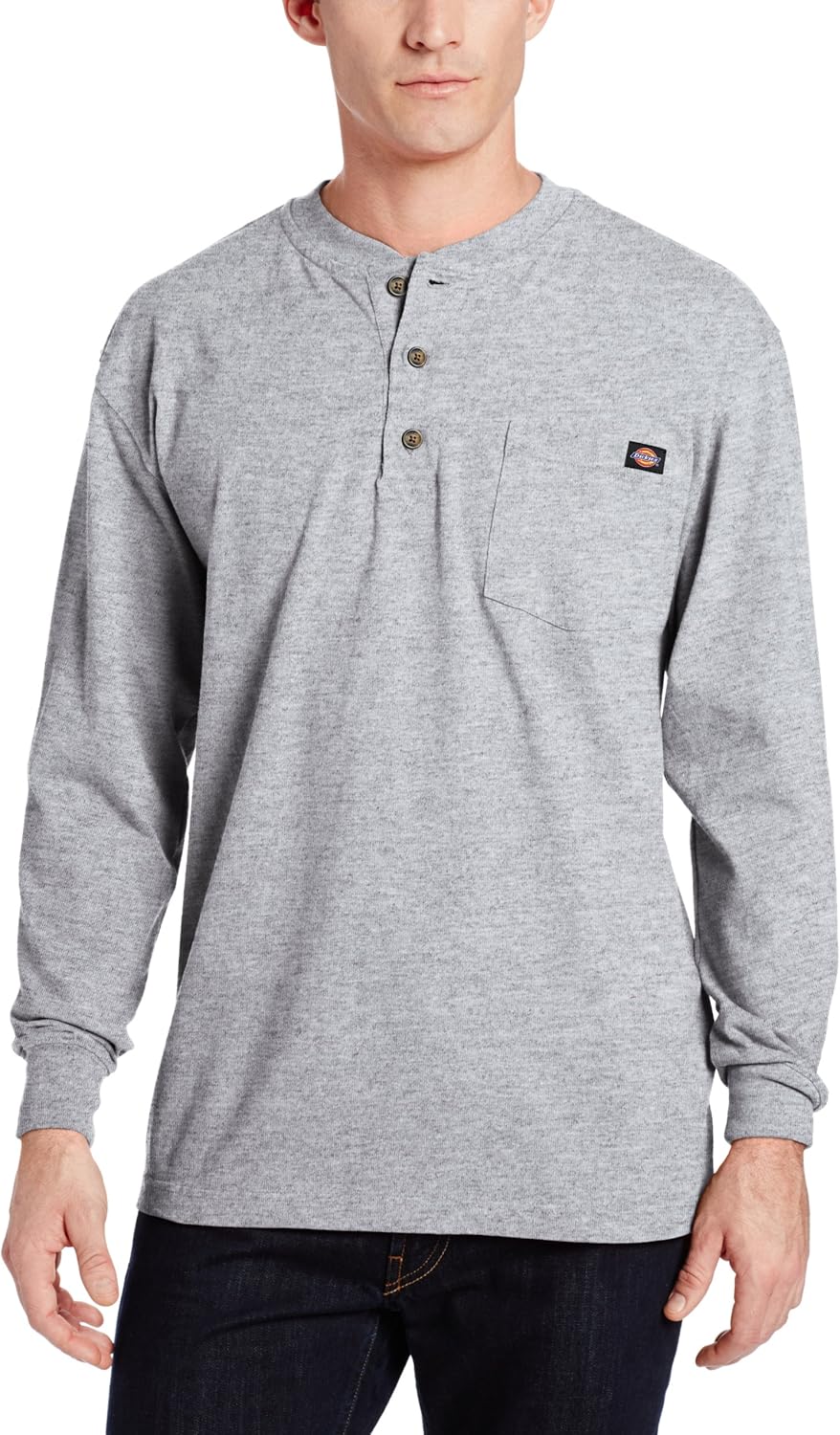 Dickies Men's Big-Tall Long-Sleeve Heavyweight Henley: Clothing