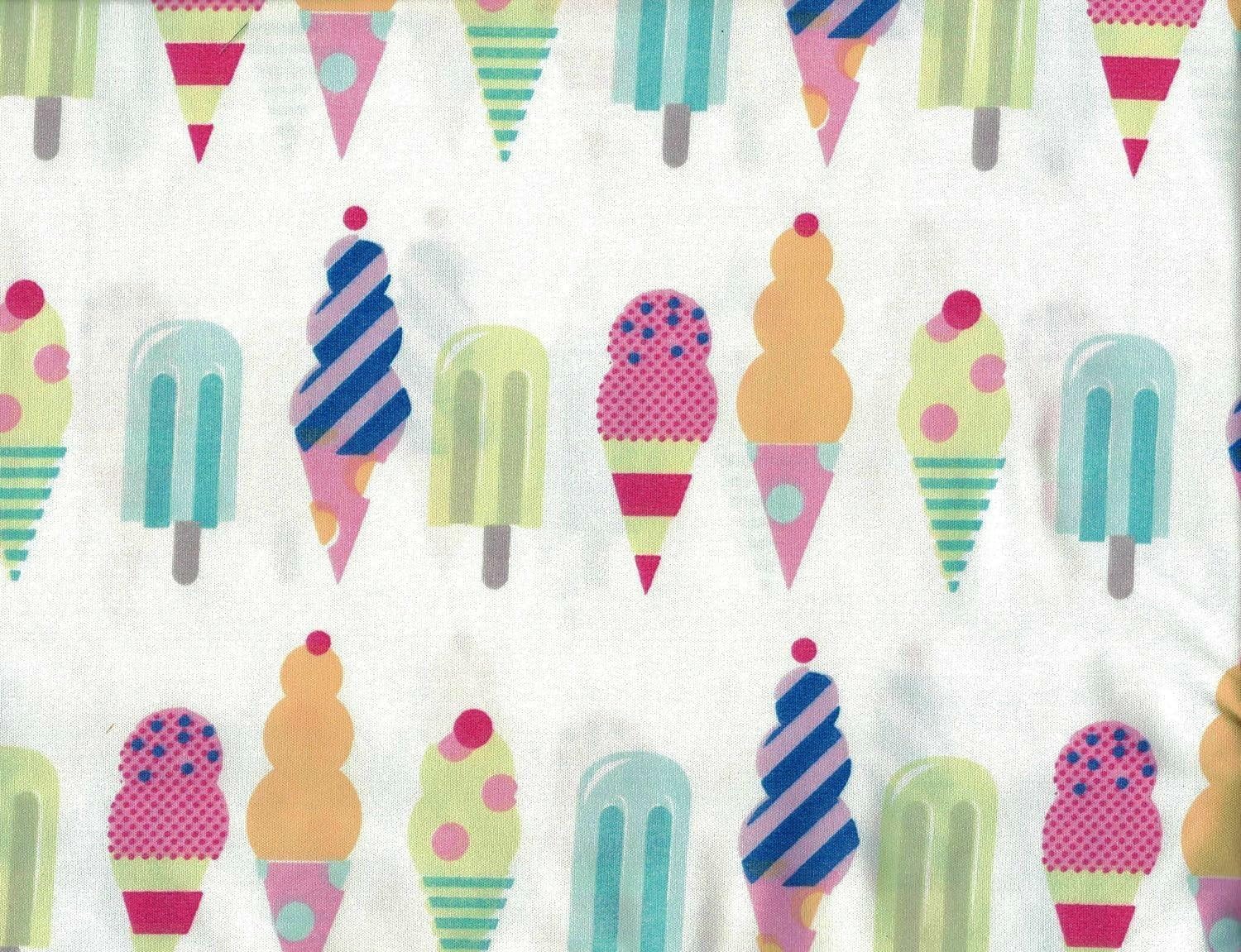 Maggie Miller Soft Microfiber 3pc Bed Sheet Set Ice Cream Popsicle Snow Cone (TWIN SET)