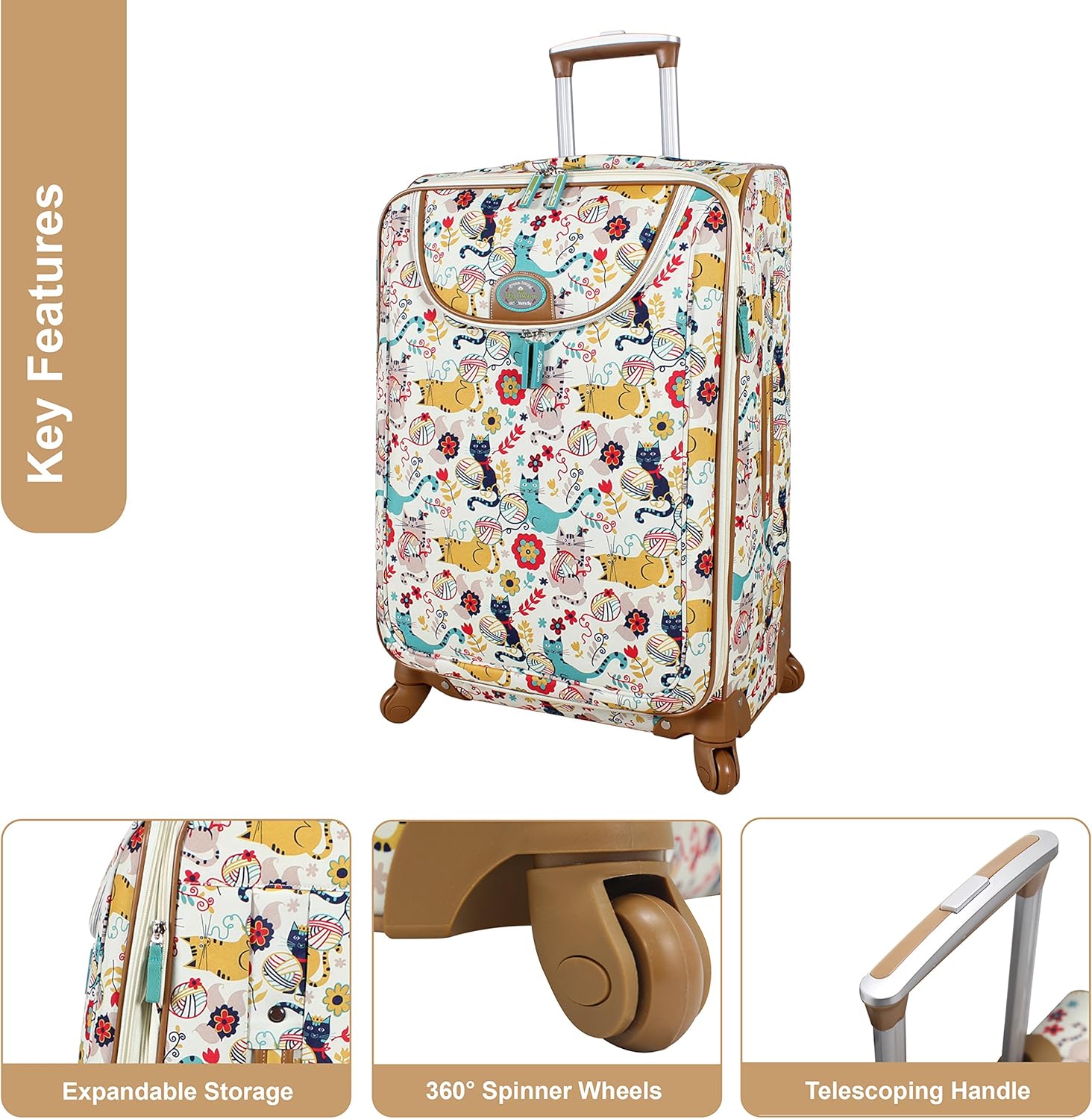 lily bloom 24 exp spinner luggage