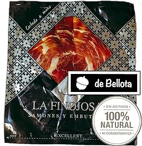 Jamon Iberico de Bellota PATA NEGRA Cortado a Mano 100 ...