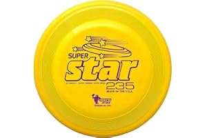 Hero Disc USA SuperStar 235 Dog Frisbee, Outdoor Dog Toy and Pet Frisbee, Puncture Resistant Dog Flying Disc Swirly Mixed-Color Plastic (Yellow-Orange Swirl)