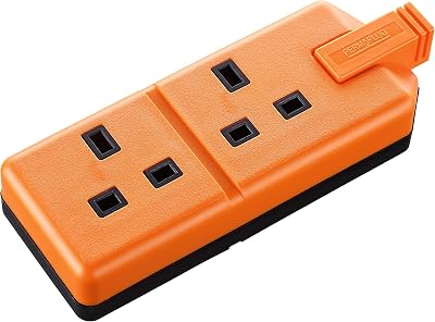 Masterplug Permaplug ELS132O-01 Two Socket Trailing Socket Orange 13A