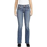 Silver Jeans Co. Women's Suki Mid Rise Curvy Fit Slim Bootcut Jeans