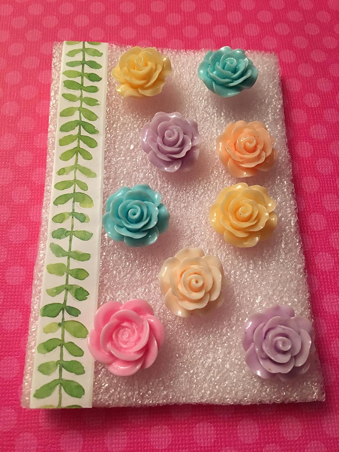Amazon Com Resin Flower Tacks Memo Board Bulletin Cork Board