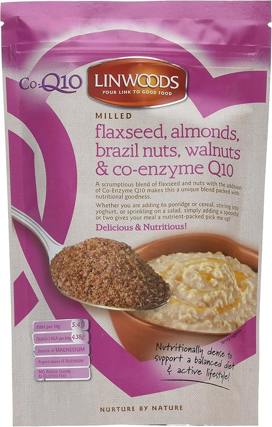 Linwoods Milled Flaxseed Almonds Brazil Nuts Walnuts and CoEnzyme 200