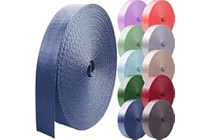 Grosun Nylon Webbing 1 inch 1.5 inch 2 inch Nylon Strap Backpack Straps Belt, 10 25 50 3.3 Yards Webbing