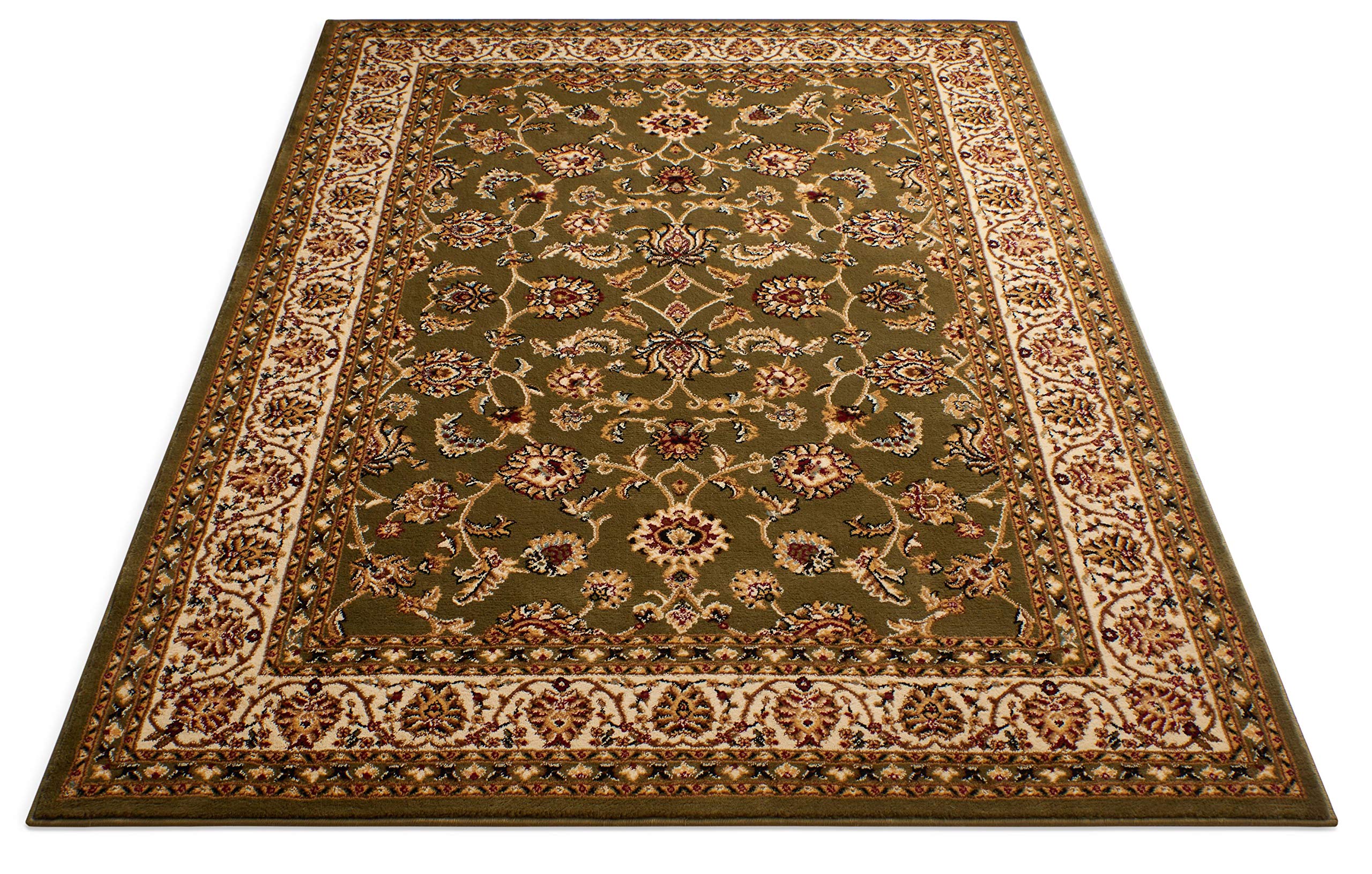 Well Woven Barclay Sarouk Green Traditional Area Rug 9'3'' X 12'6''