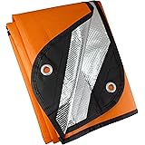 UST Survival Blanket/Tarp 2.0 with Windproof and Waterproof Material for Emergency, Camping, Hiking and Outdoors