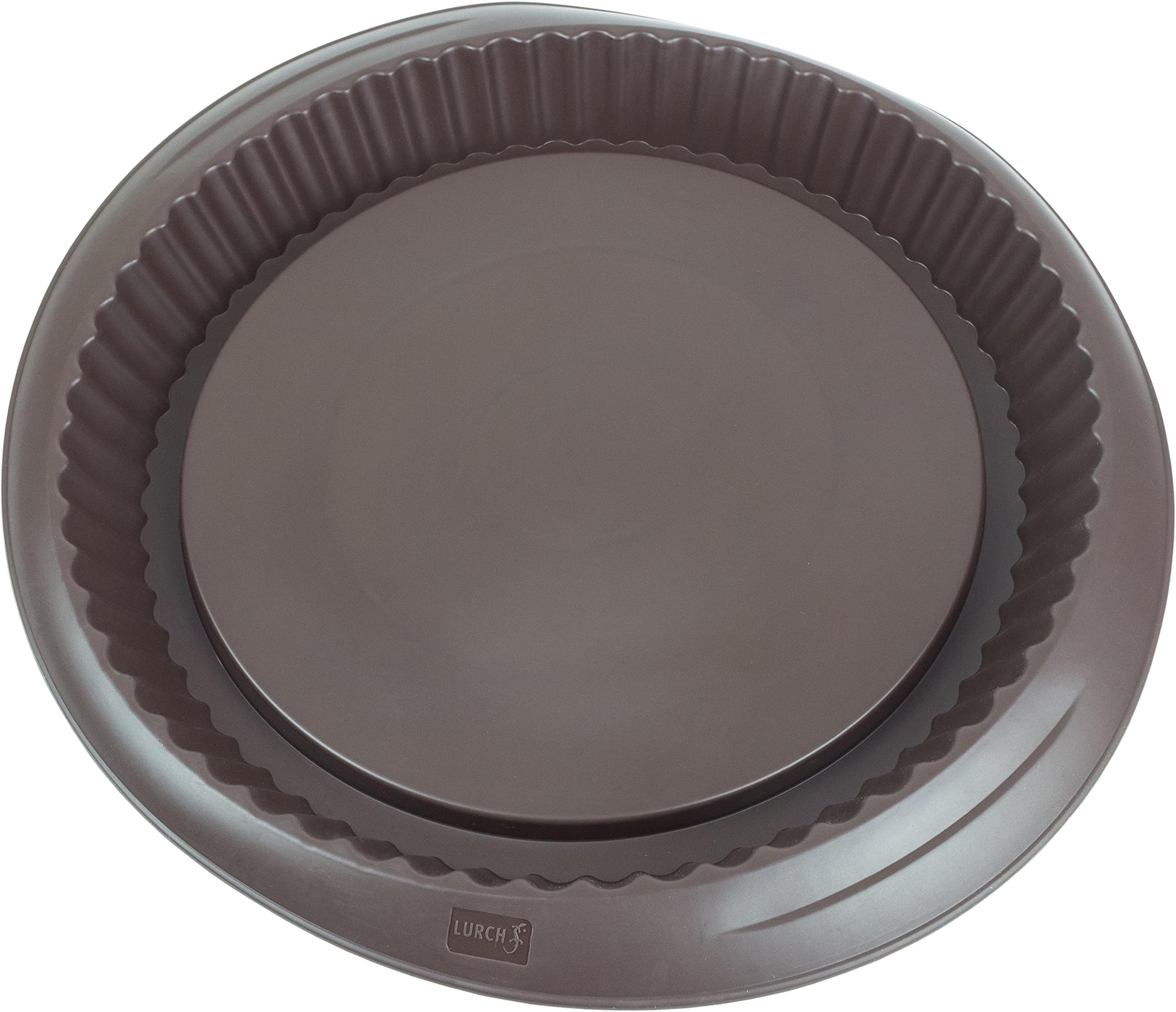 Lurch Germany Flexiform Silicone Tarte Mold, Fruitcake Pan & Pie Baking Pan Ø 10.6" - Brown