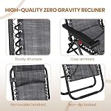 Yaheetech Zero Gravity Chair Outdoor Heavy Duty Folding Recliner with Cup Holder view 5