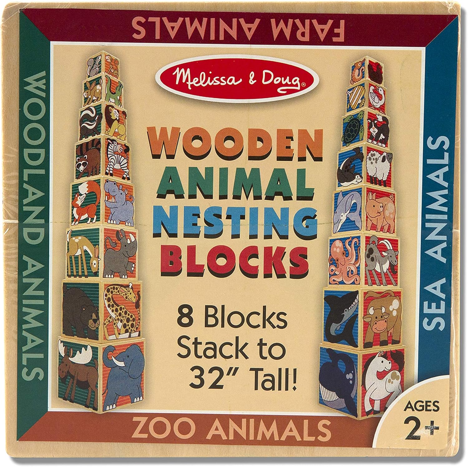 wooden animal nesting blocks