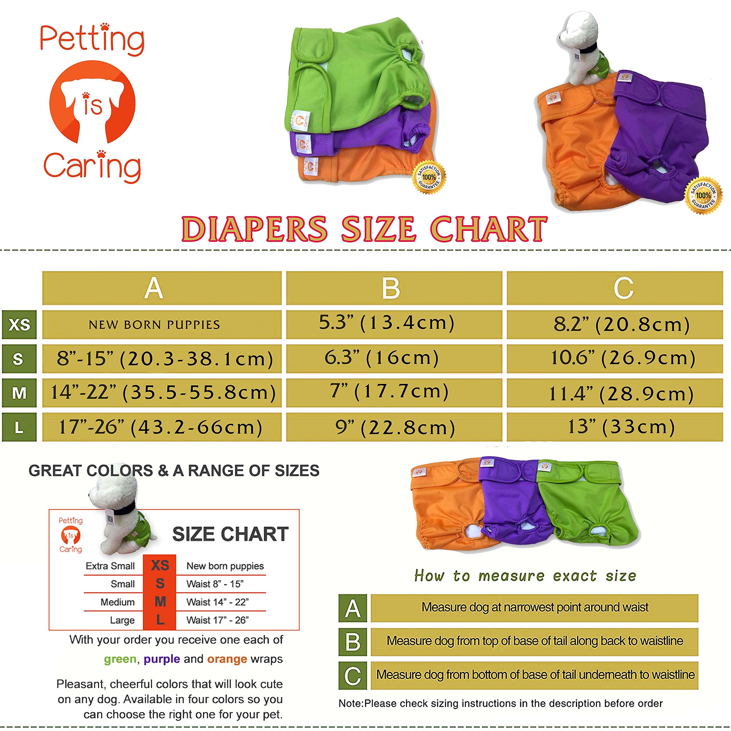 DOG WASHABLE DIAPERS REUSABLE by PETTING IS CARING Female Dog Diapers Best 45906993223 eBay