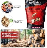 Woodabrix Cherry Wood Chips 800g for Charcoal Gas BBQ Smoker 100% Natural view 2