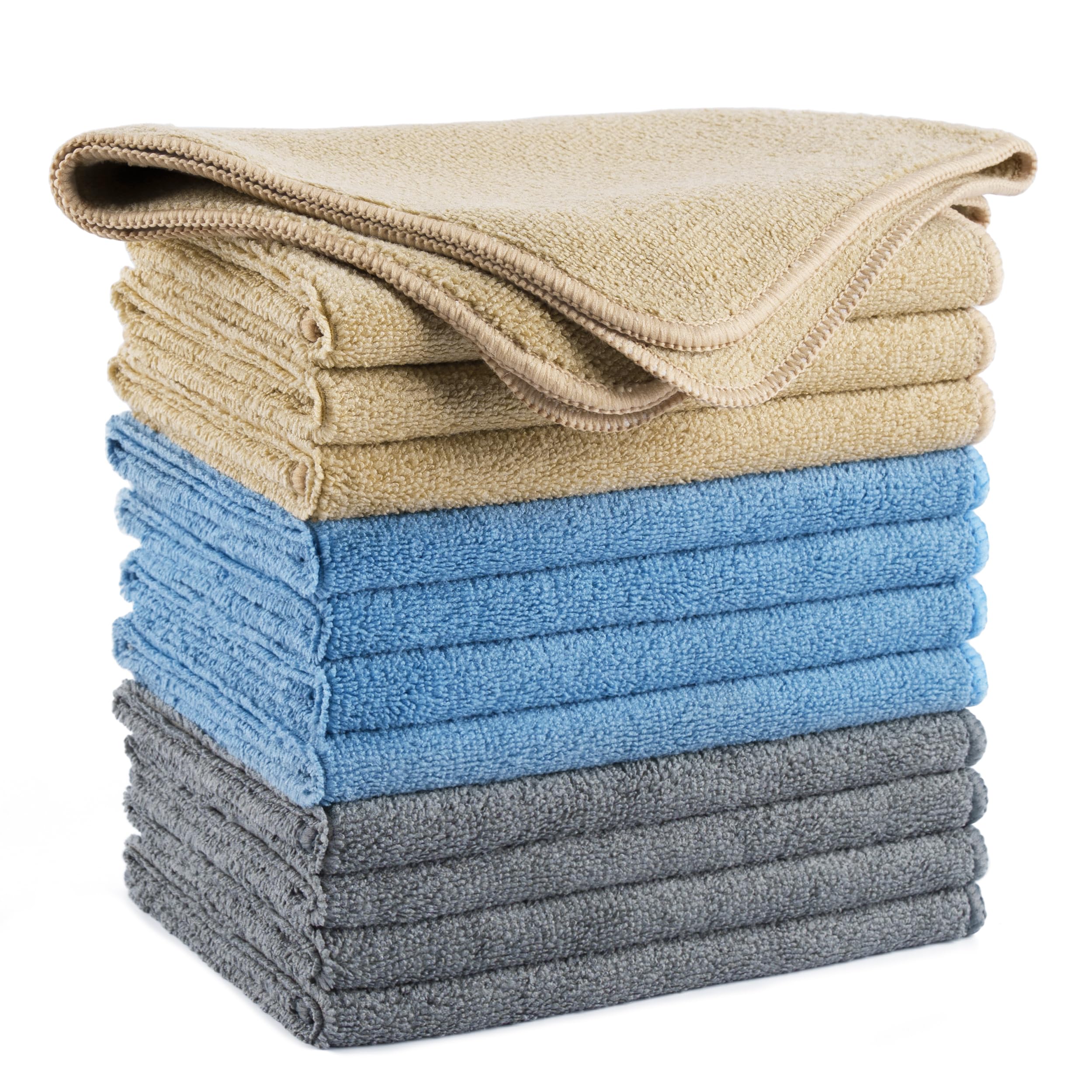 POLYTE Microfibre Cleaning Cloth (35x35 cm, 12 Pack, Professional)