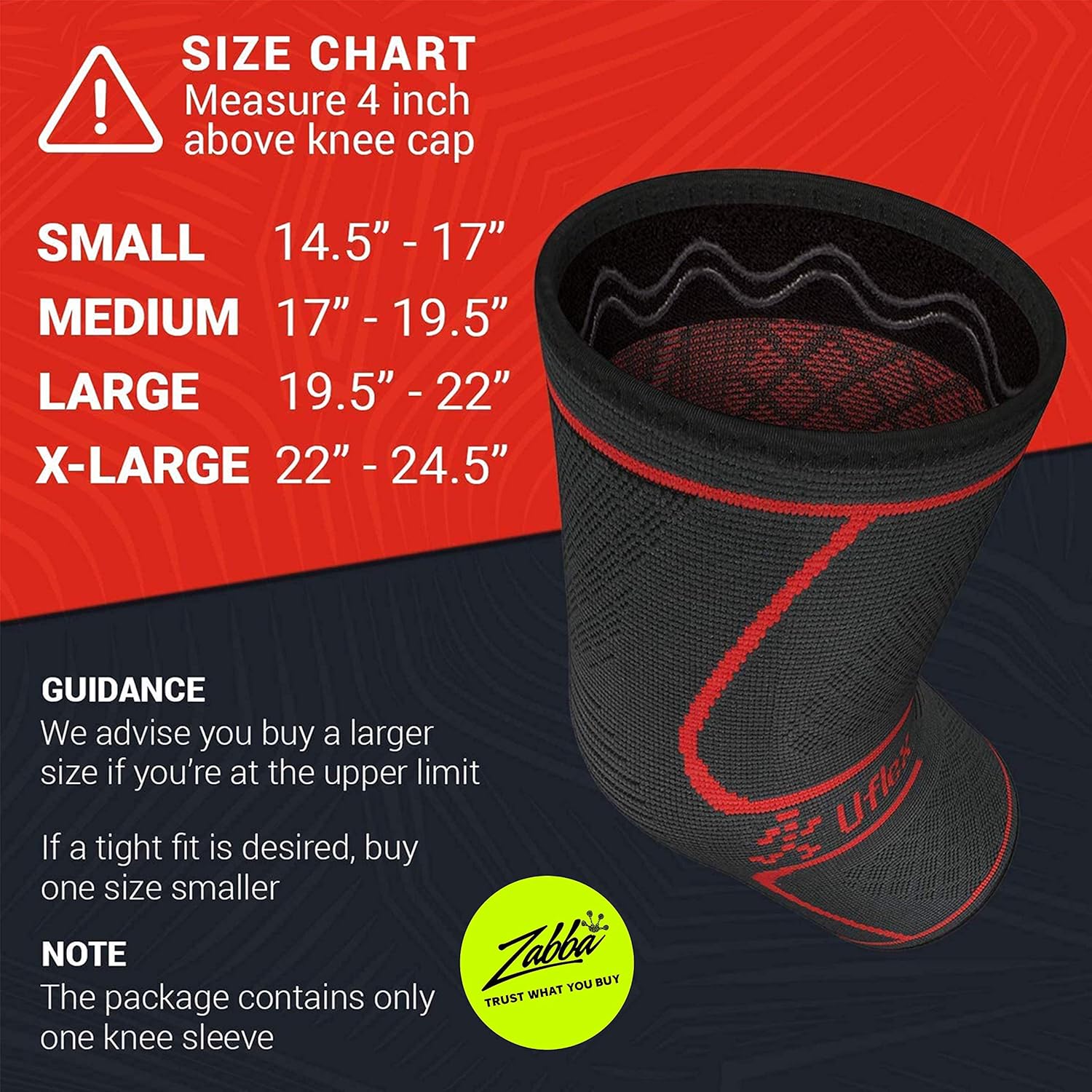 Knee Compression Sleeve for Men & Women - Knee Brace Support for Running, Jogging, Sports, Joint Pain Relief, Arthritis & Injury Recovery - Knee Braces for Knee Pain - Single Wrap Medium: Industrial & Scientific