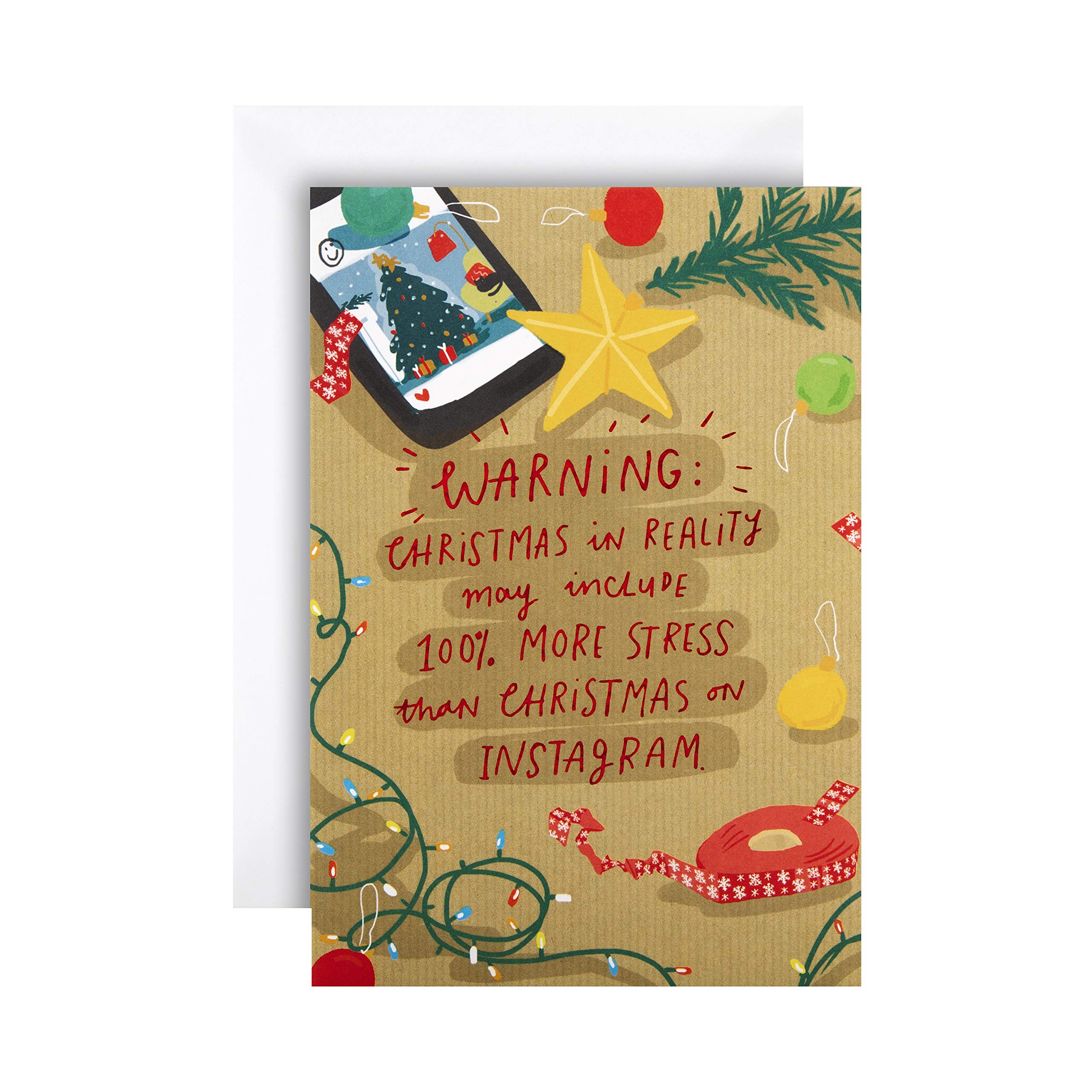 Hallmark State of Kind Christmas Card - Contemporary Instagram VS Reality Design