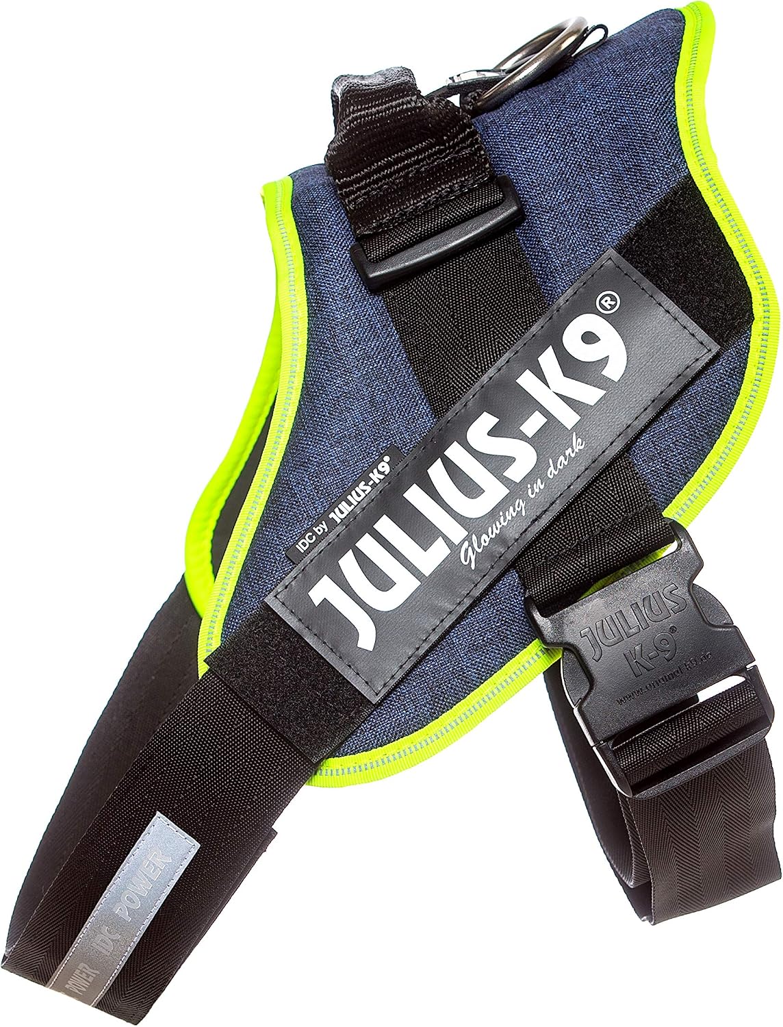 Julius-K9, 16IDC-FARNE-3, IDC Powerharness, dog harness, Size: 3, Jeans with neon edge, 2XL/3 - Image 4