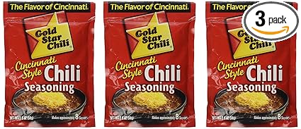 Amazon Com Gold Star Cincinnati Style Original Chili Seasoning 3 Pack Grocery Gourmet Food