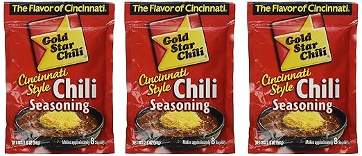 Amazon Com Gold Star Cincinnati Style Original Chili Seasoning 3 Pack Grocery Gourmet Food