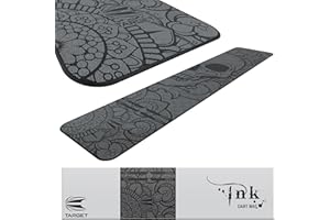 TARGET Darts Dart Mat - World Champions/Ink/Mod | Dart Oche Mat with Soft Tip and Steel Tip Throw Line Distances | Non Slip Carpet Mats for Floor and Dart Tips Protection | Darts Accessories