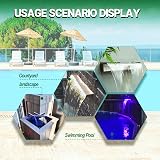 Longrun 30cm Stainless Steel Pond Waterfall Blade Kit with 7 Color LED view 5