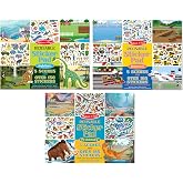 Melissa & Doug Wiederverwendbare Sticker-Sets – Dinos, Lebensräume, Fahrzeuge & Star Wars 3D-Poster