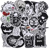 20 PCS Goth Embroidered Iron On Patches for Clothes,Cool Skull Sew On Applique Patches for Hat,Backpack,Jackets,Jeans,Funny Punk Embroidery Patch for Adult