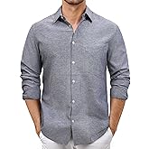 AOTIK Mens Oxford Button Down Shirt Long Sleeve Dress Shirts Solid Business Casual Office Shirts with Pockets