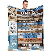 Kieetlan Best Gift Blanket for Uncle – Cool Father’s Day Blanket 50”x60”– Unique Birthday Christmas Thanksgiving Gifts Idea for Uncle from Nephew or Niece