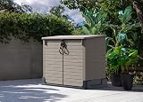Duramax StoreAway 850L Plastic Garden Shed Outdoor Wheelie Bin Store Taupe view 9
