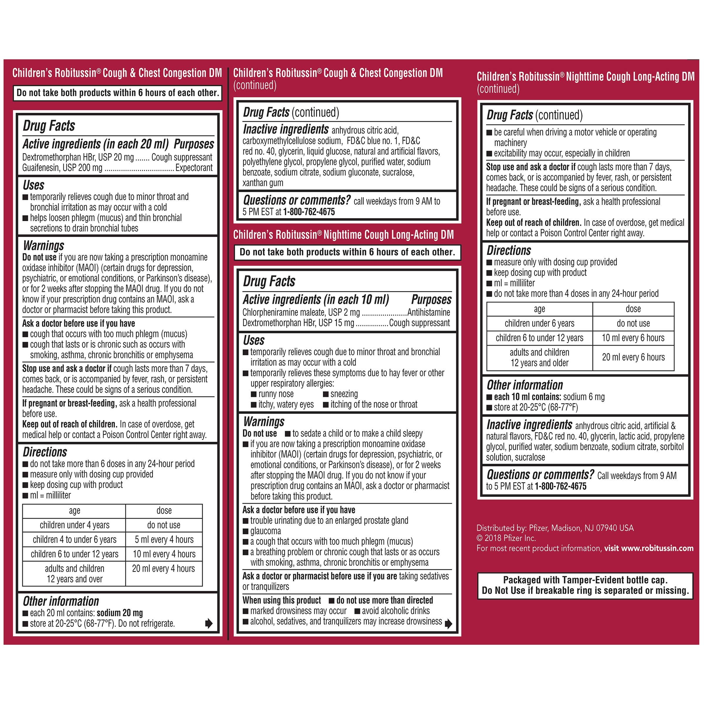 Children's Robitussin DM Day and Night Cough Relief Value Pack, Cough Medicine, Grape/Fruit Punch Flavor - 4 Fl Oz x 2