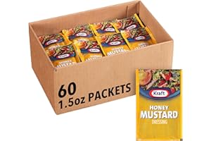 GOOD SEASONS Kraft Honey Mustard Salad Dressing Single Serve Packet (1.5 oz Packets, Pack of 60)
