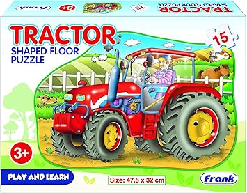 FRANK Tractor Shaped Floor Puzzles (15 PC Puzzle)