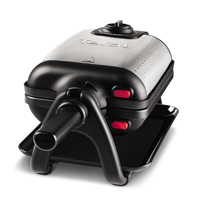 Tefal Waffeleisen 4 in 1 Schwarz/Edelstahl mit Waffelmuster