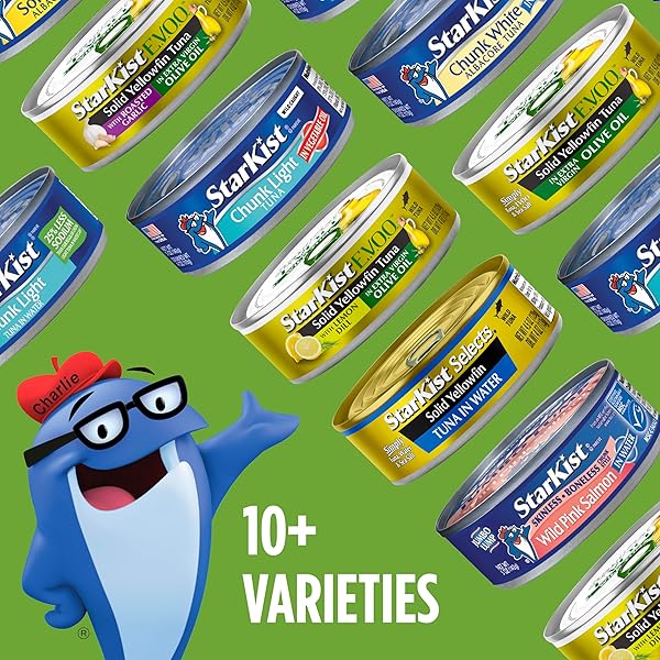 STARKIST E.V.O.O. SOLID YELLOWFIN TUNA IN EXTRA VIRGIN OLIVE OIL, 4.5 OZ (4 PACK) CANNED TUNA FISH, WILD CAUGHT, GLUTEN FREE, READY TO EAT, PERFECT FOR SALADS, KETO MEALS AND SNACKS