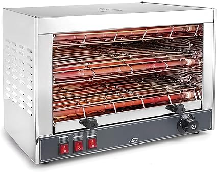 Lacor 69173 Tostador Eléctrico Horizontal Parrilla Doble, Gris, 3600 W