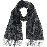 Hickey Freeman Patterned 100% Cashmere Scarf for Men – Ultra-Soft Men’s Winter Scarves, 66-Inches x 12-Inches