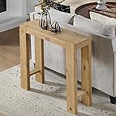 Alaterre Furniture Classic Solid Wood Console Table - 36 Inch Modern Farmhouse Small Entryway Table - Easy Assembly Living Room Furniture for Behind The Couch, Entryway, or Hallway (Light Oak)