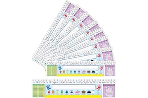 CARSON DELLOSA EDUCATION Carson Dellosa 30-Piece 17 1/2” x 4” Quick Stick Traditional Manuscript Name Tags for Classroom, Adhesive Name Plates for Student Desks, Classroom Name Tags With Ruler, Shapes, Numbers, and Alphabet