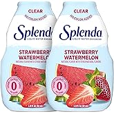 SPLENDA Liquid Water Enhancer Drops, Sugar Free, Zero Calorie, Natural Flavor, Concentrated Drink Mix, 3.11 Fl Oz Each Bottle (Strawberry Watermelon Clear, 2 Pack)