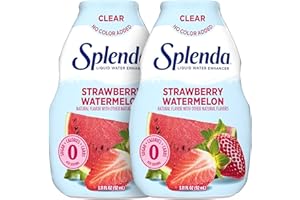 SPLENDA Liquid Water Enhancer Drops, Sugar Free, Zero Calorie, Natural Flavor, Concentrated Drink Mix, 3.11 Fl Oz Each Bottle (Strawberry Watermelon Clear, 2 Pack)