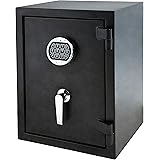 Amazon Basics Fire Resistant Box Safe with Keypad, 1.24 Cubic Feet