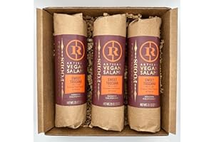 Renegade Foods Artisan Vegan Salami Trio- Sweet Toscana – Italian-Style Plant-Based Deli Meat with Authentic Herbs and Spices, Delicious and Sustainable – Three 7.5oz Plant-Based Salami – Plant Based Food