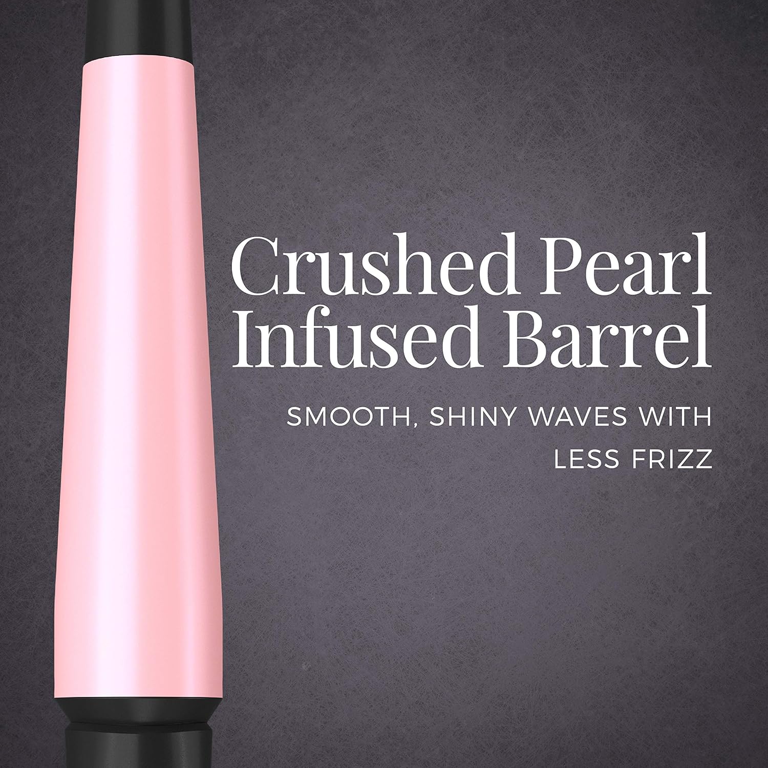 Remington CI9538 Pro 1"-1.5" Pearl Ceramic Conical Curling Wand, Digital Controls + 10 Heat Settings, Black/Pink: Beauty