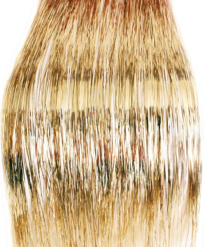 20" Hair Tinsel 100 Strands Shiny Champagne Gold Amazon.ca Beauty