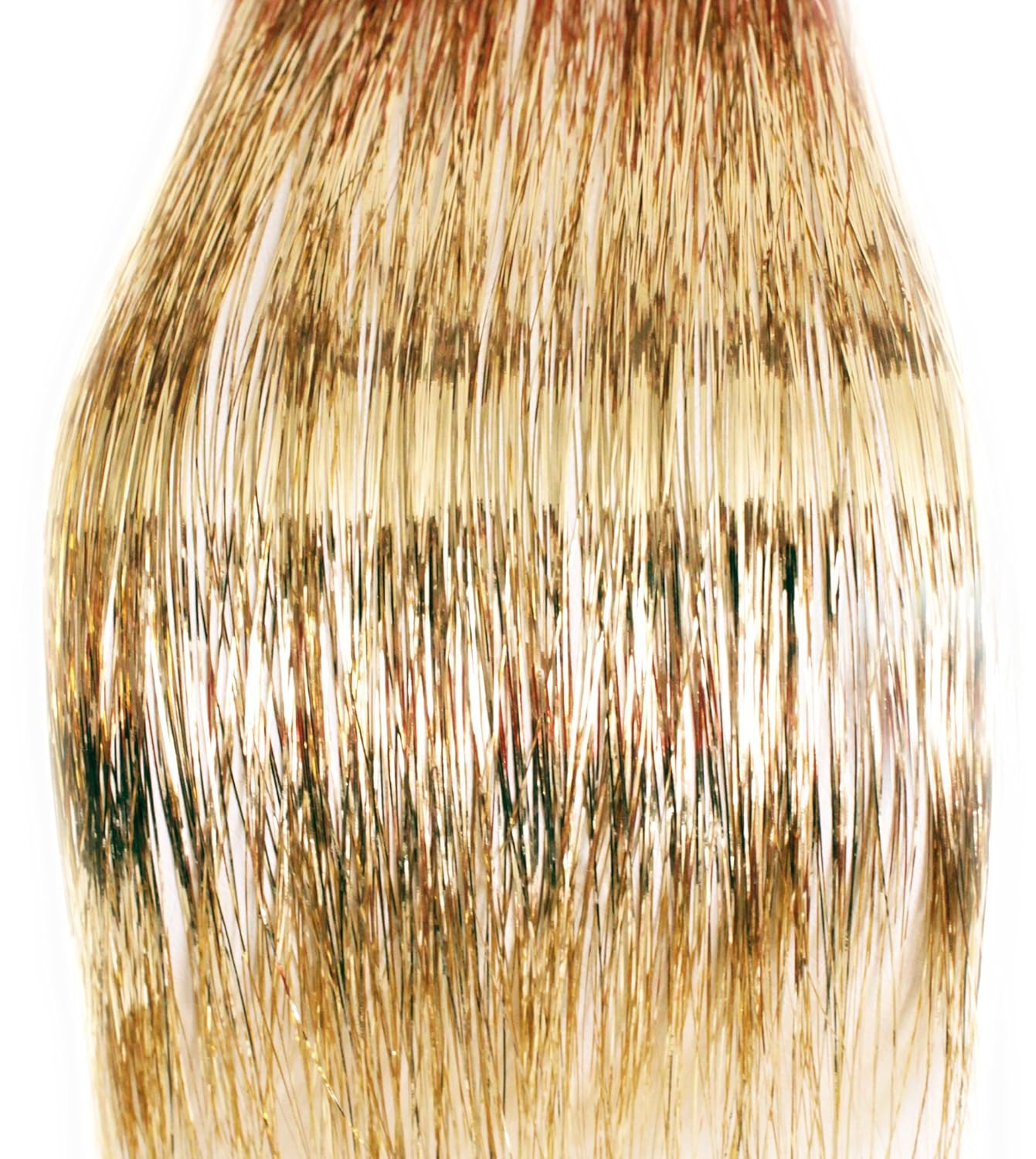 20 Hair Tinsel 100 Strands Shiny White Gold Amazon In Beauty